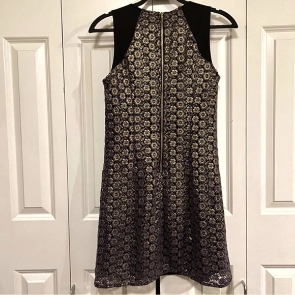 Juicy Couture Gold Overlay Embroidered Black Dress Size 4 - Picture 9 of 12